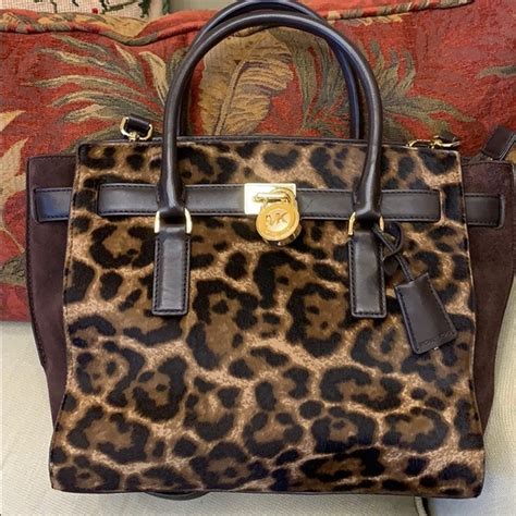 Michael Kors Rare Hamilton calf hair leopard bag 